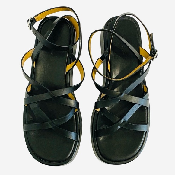 Madewell Sabina Platform Flatform Sandals Black 90s U2K Gladiator Like New - Picture 4 of 10